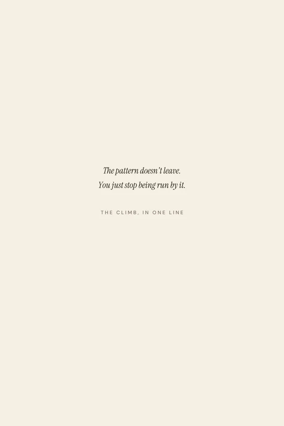 Epigraph page for Volume Two set in centred italic: &lsquo;The pattern doesn&rsquo;t leave. You just stop being run by it.&rsquo;